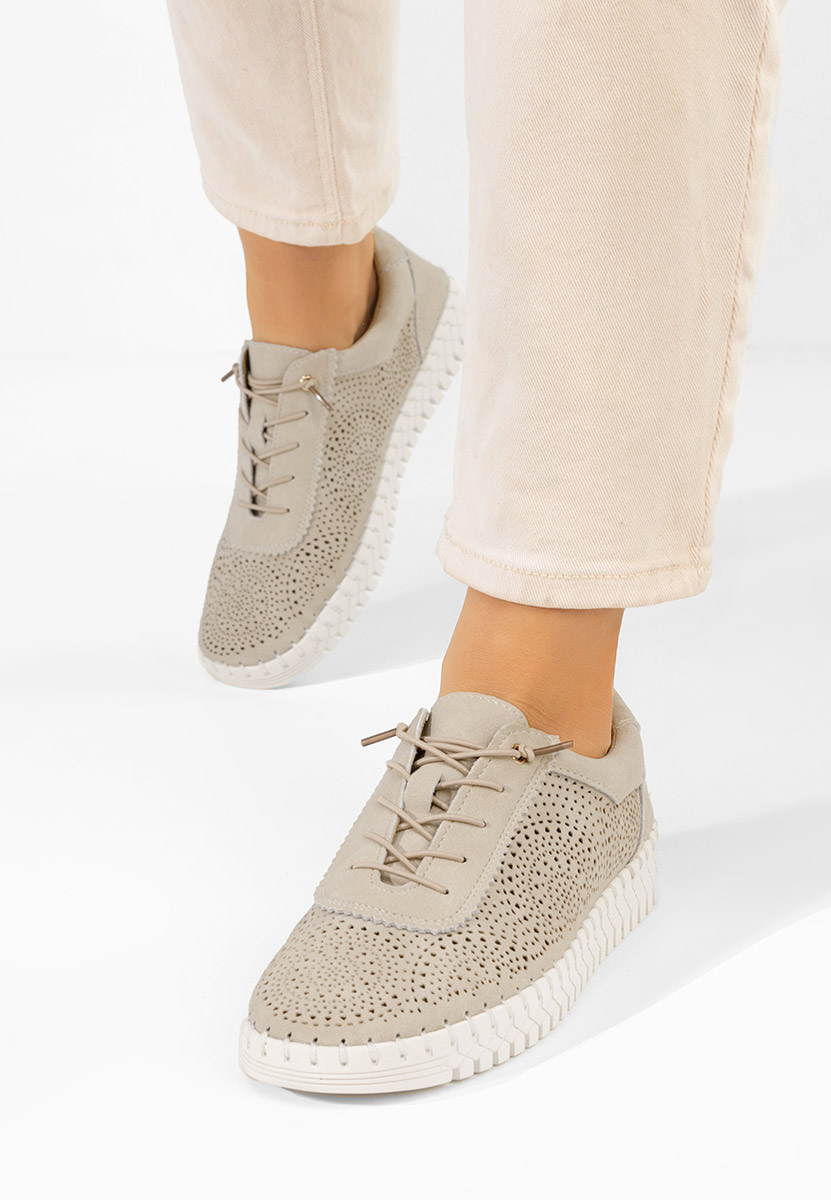 Khaki sneakersy damskie Fidonia