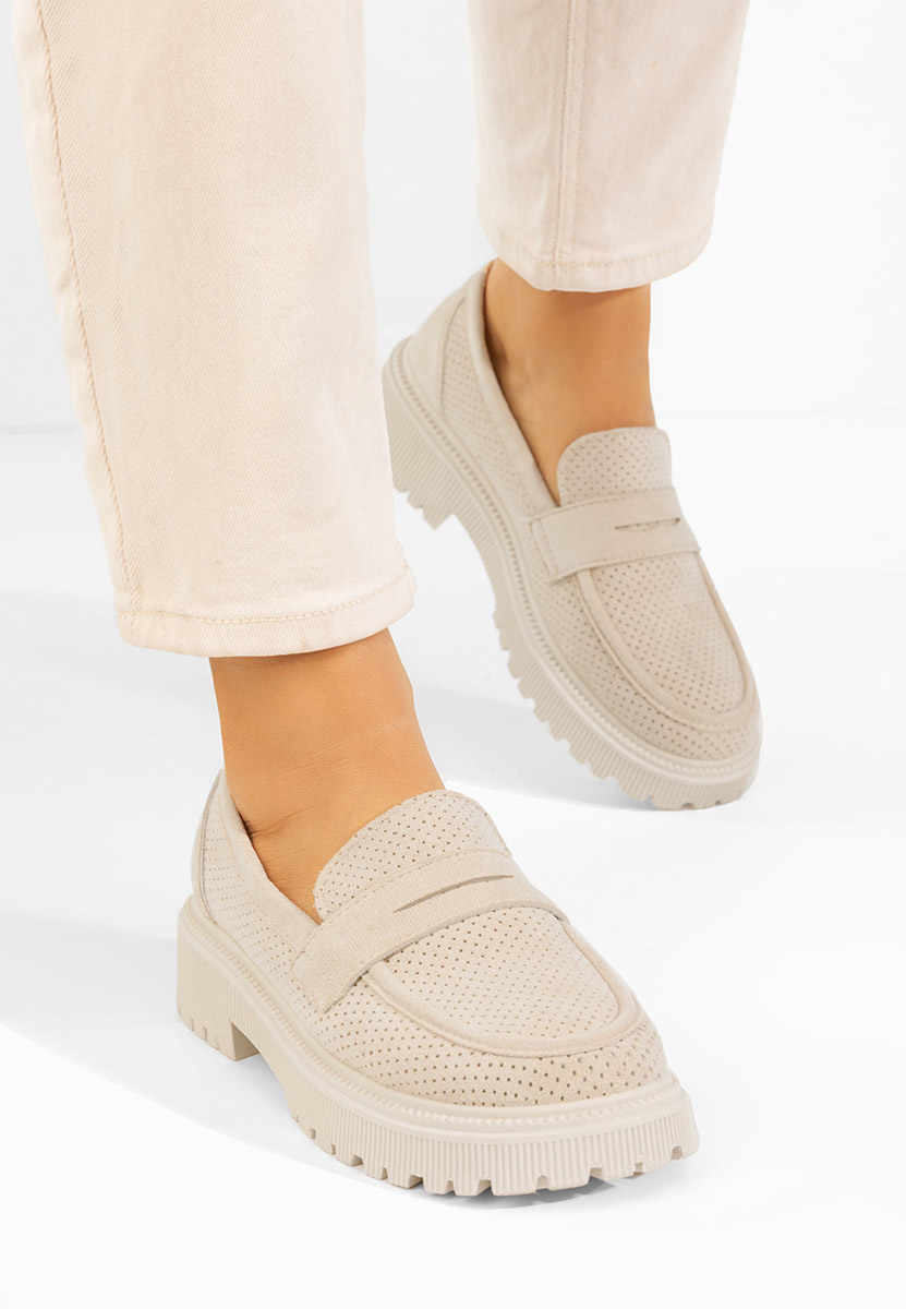 Beżowe mokasyny damskie Krizzy