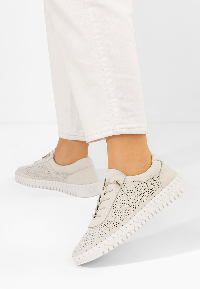 Beżowe sneakersy damskie Fidonia