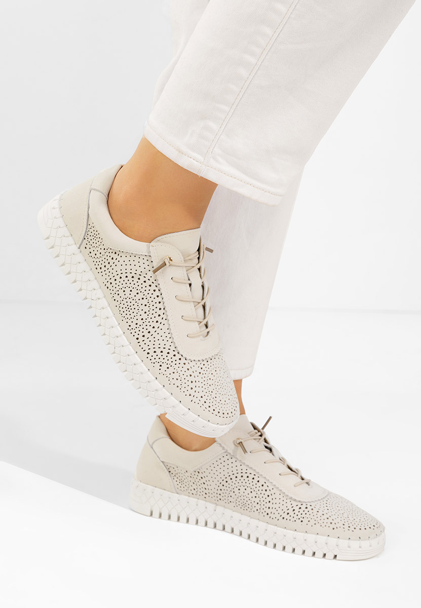 Beżowe sneakersy damskie Fidonia