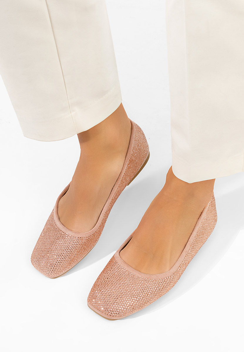 Różowe eleganckie baleriny Jeffery