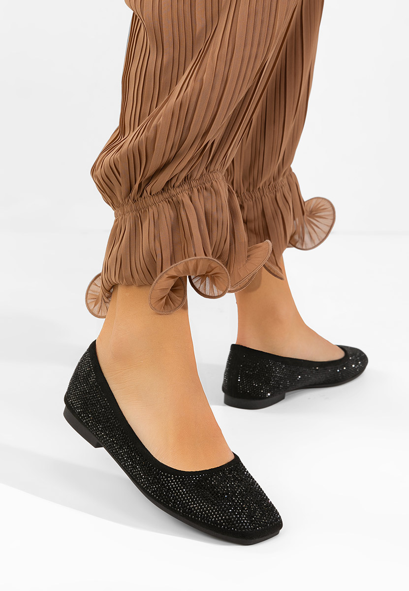 Czarne eleganckie baleriny Jeffery