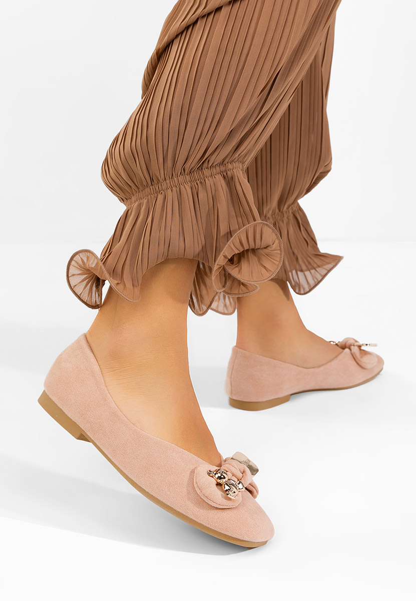 Różowe baleriny damskie Bethania