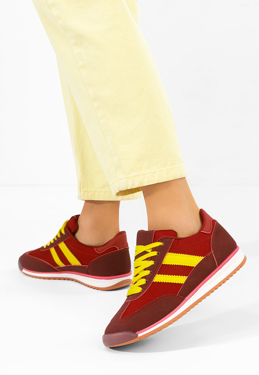 Bordowe sneakersy damskie Catia