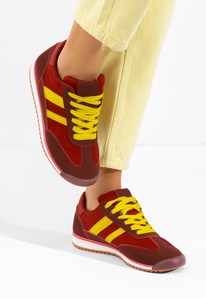Bordowe sneakersy damskie Catia