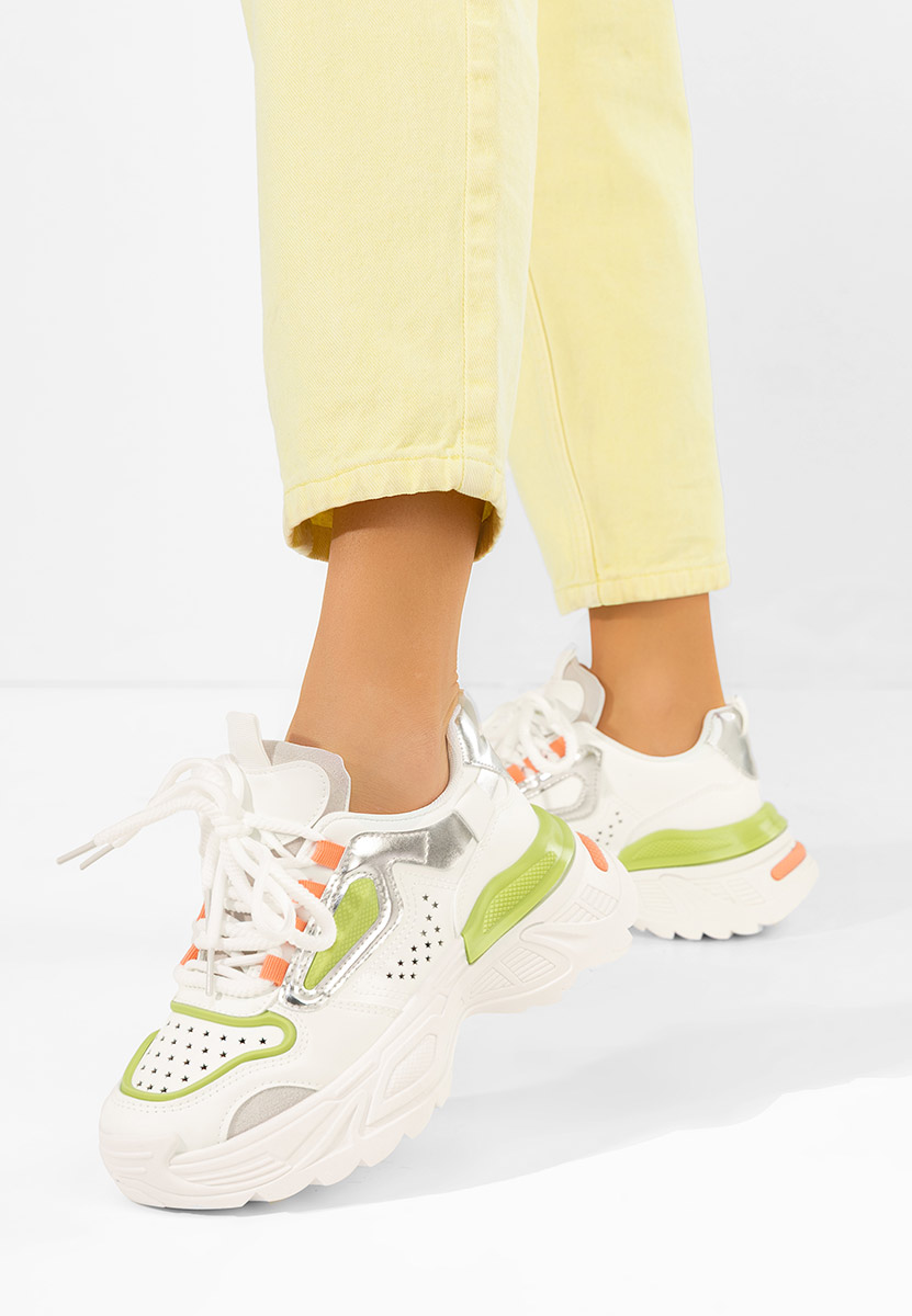 Białe sneakersy na koturnie Dorathy V3