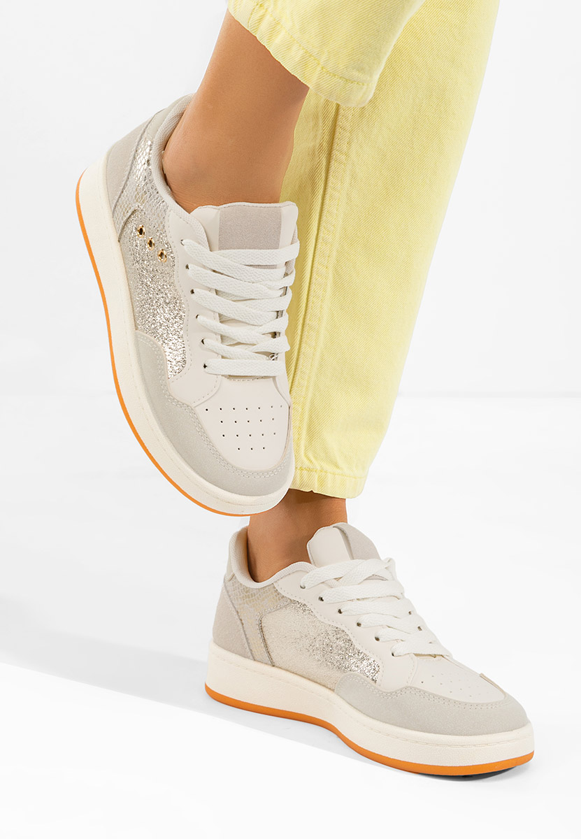 Beżowe sneakersy damskie Nerina V2