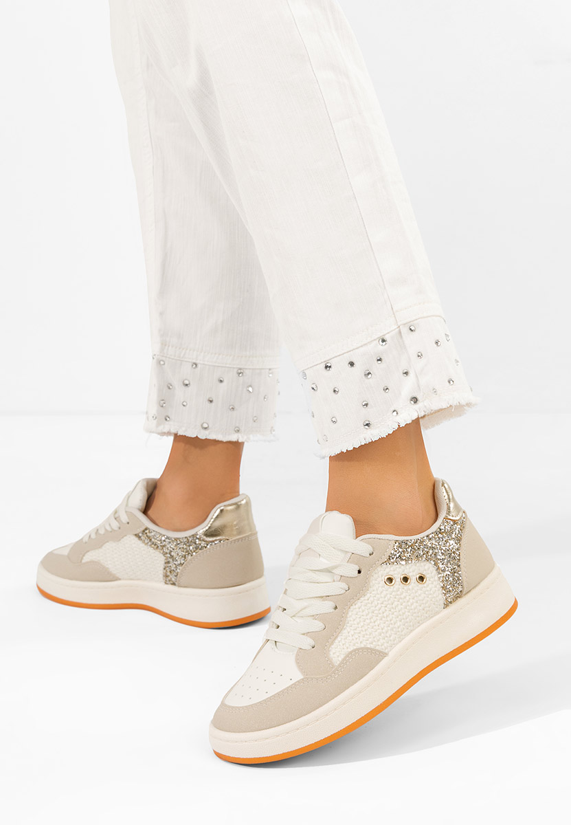 Beżowe sneakersy damskie Nerina