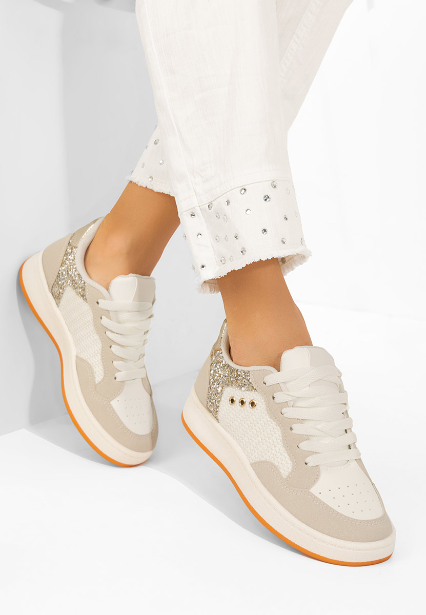 Beżowe sneakersy damskie Nerina