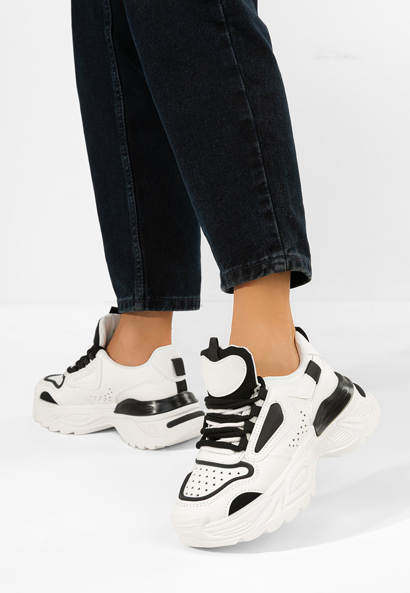 Białe sneakersy na koturnie Dorathy V2
