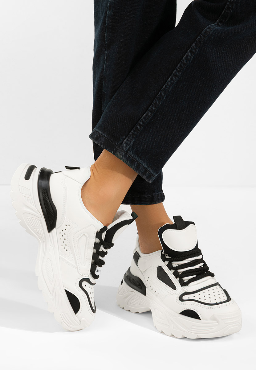 Białe sneakersy na koturnie Dorathy V2