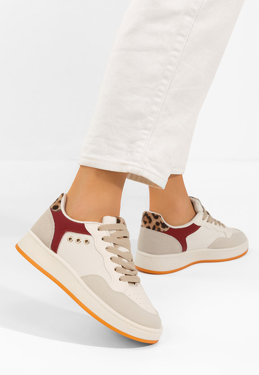 Bordowe sneakersy damskie Nerina