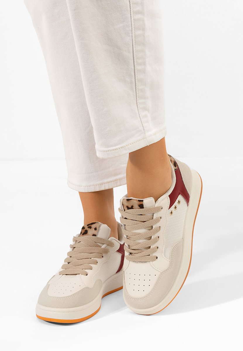 Bordowe sneakersy damskie Nerina