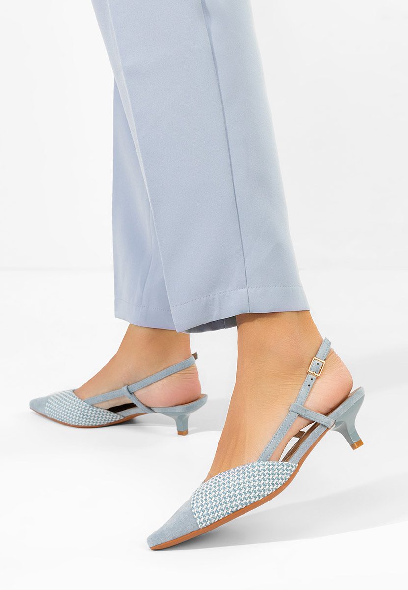 Niebieskie czółenka bez pięt Mayuka