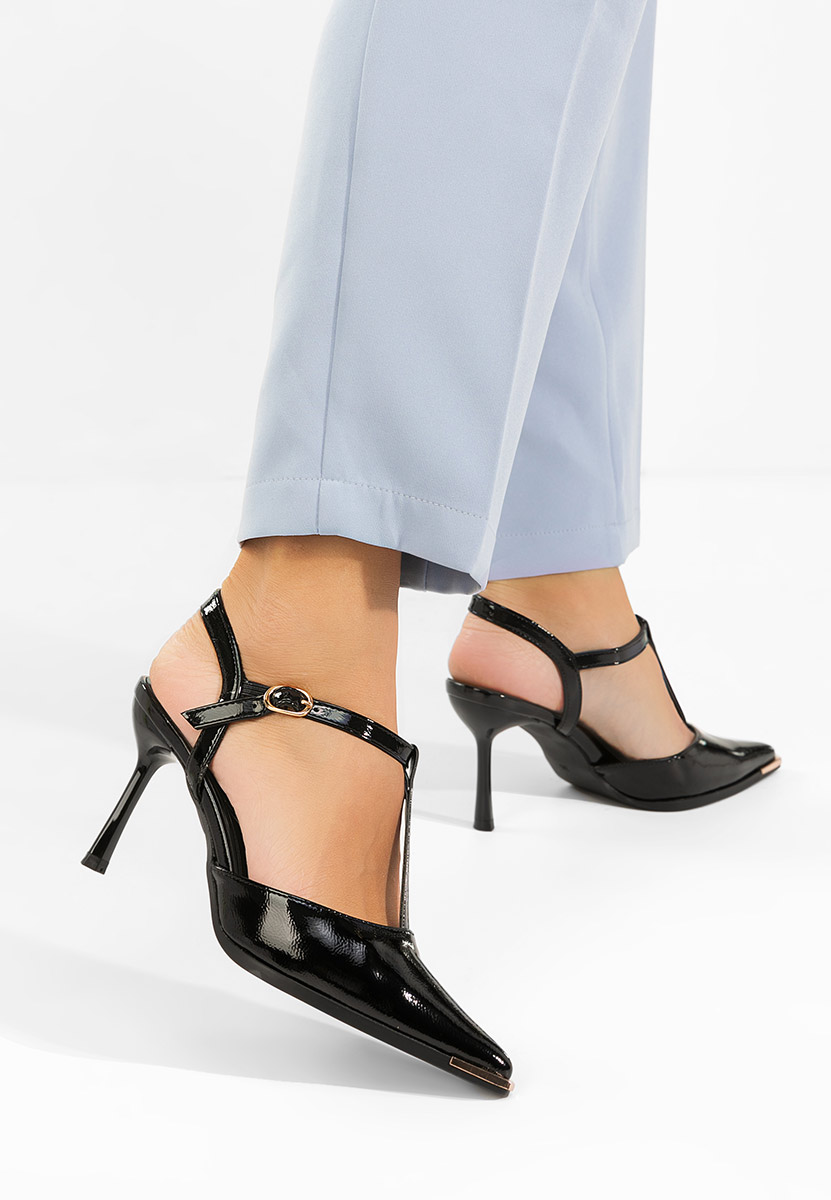 Czarne czółenka bez pięt Evenia V4