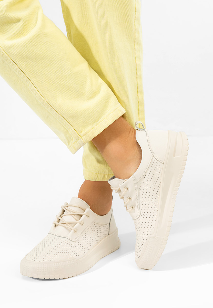 Beżowe sneakersy damskie Zamiya