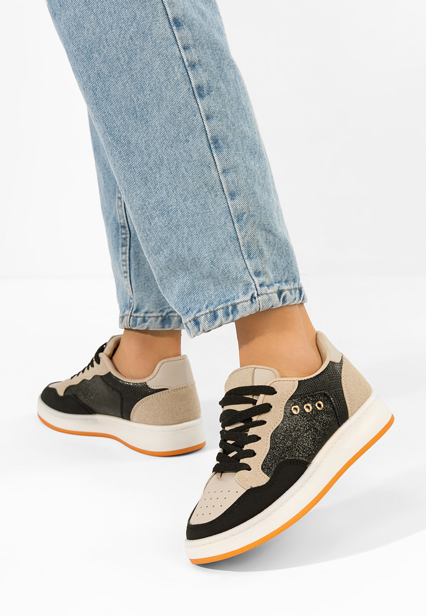 Czarne sneakersy damskie Nerina