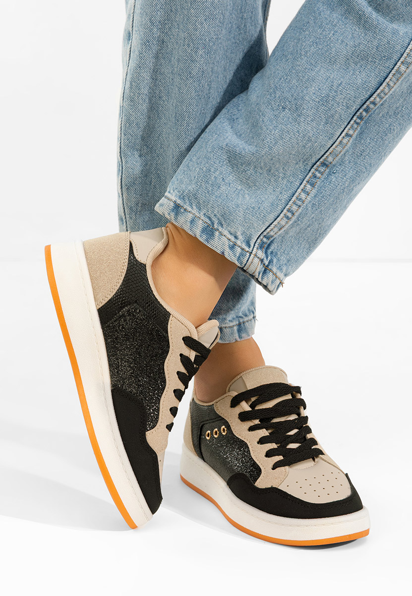 Czarne sneakersy damskie Nerina