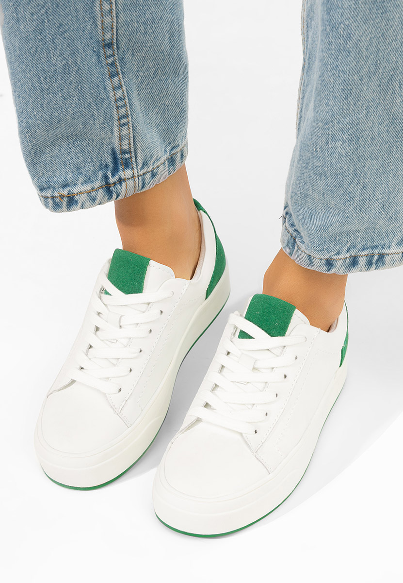 Białe sneakersy damskie Delsia