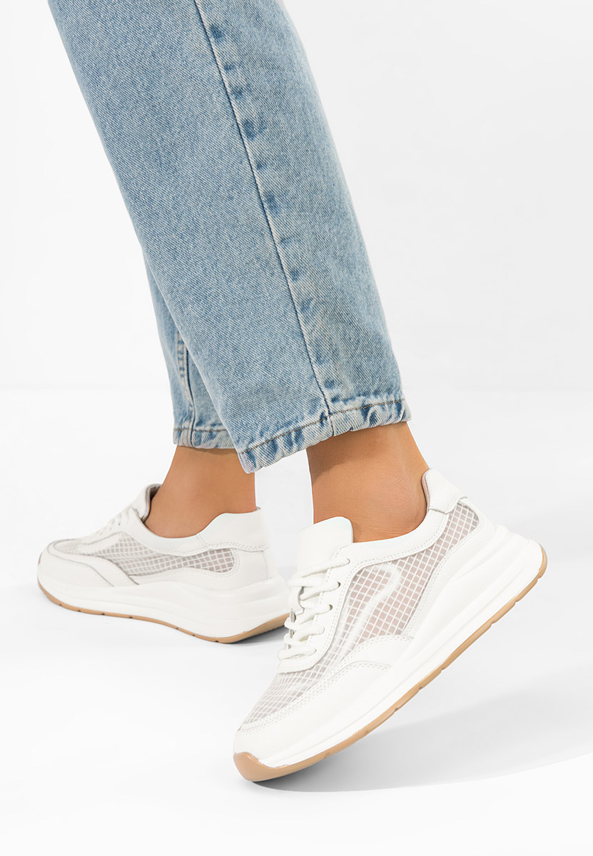 Białe sneakersy damskie Luelia