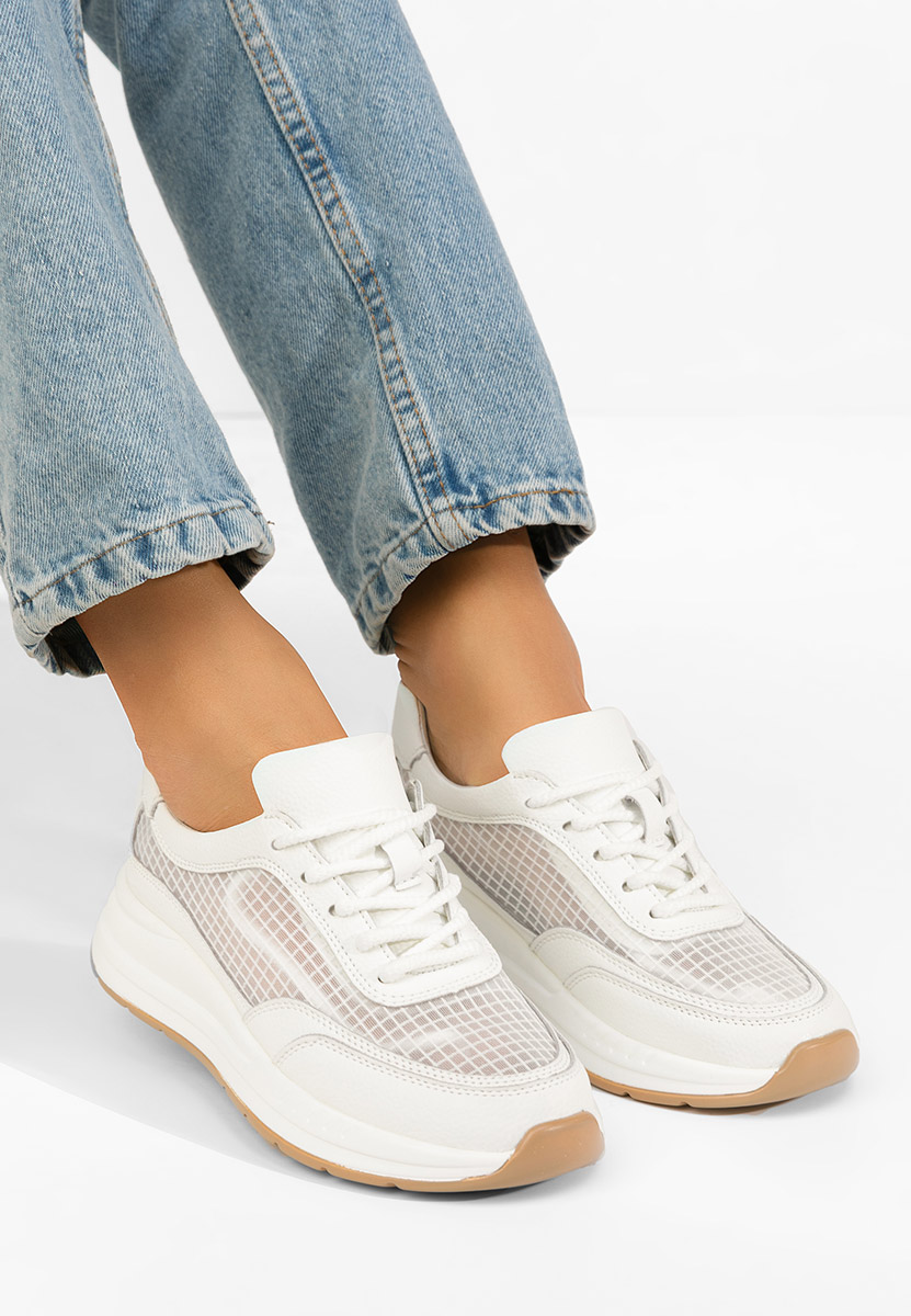 Białe sneakersy damskie Luelia