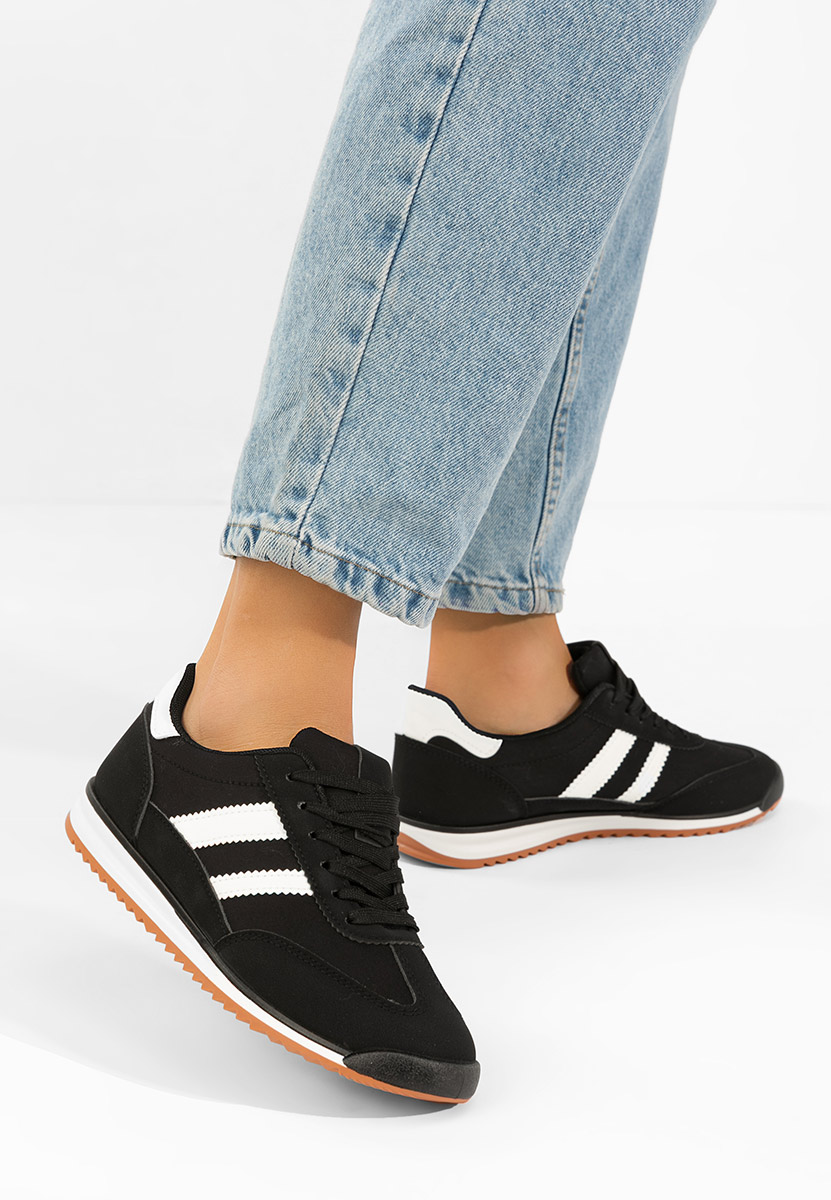 Czarne sneakersy damskie Catia
