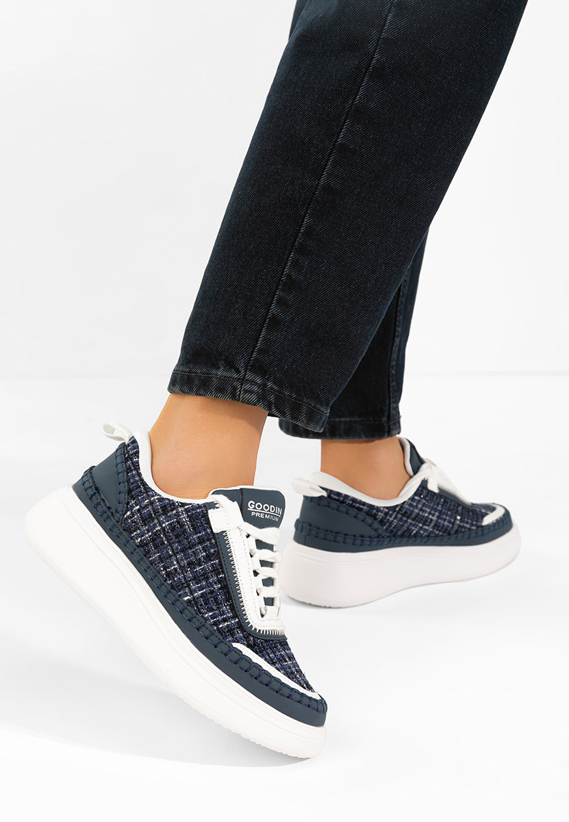 Granatowe sneakersy damskie Elvia