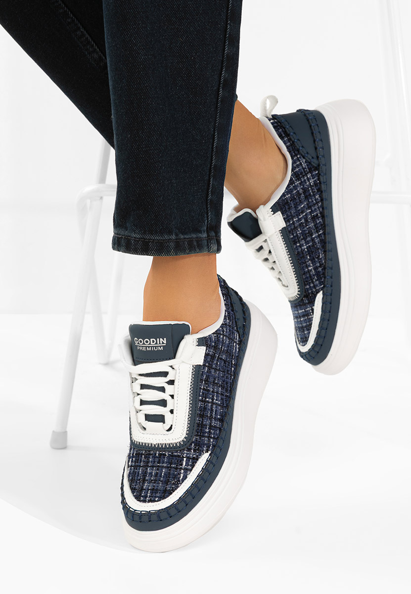 Granatowe sneakersy damskie Elvia