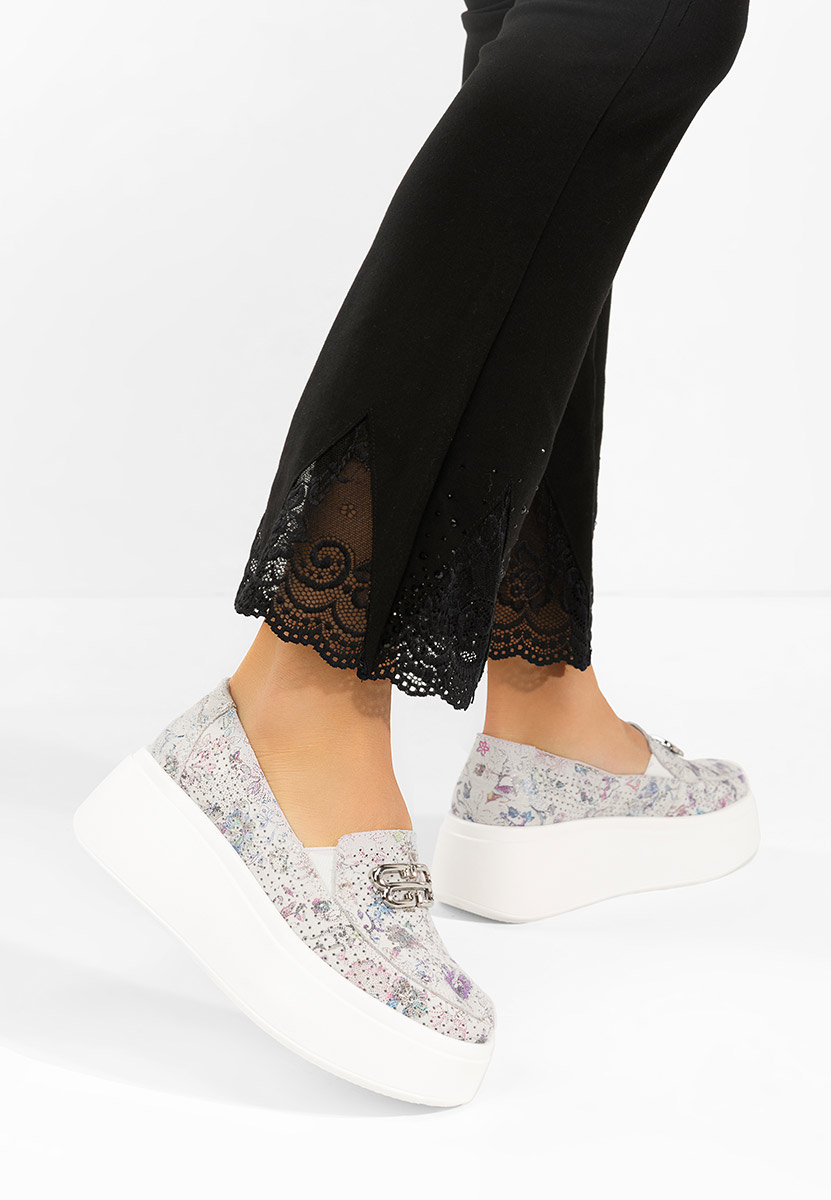 Wielokolorowy mokasyny damskie skórzane Brinleya