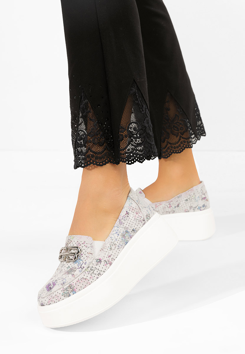 Wielokolorowy mokasyny damskie skórzane Brinleya