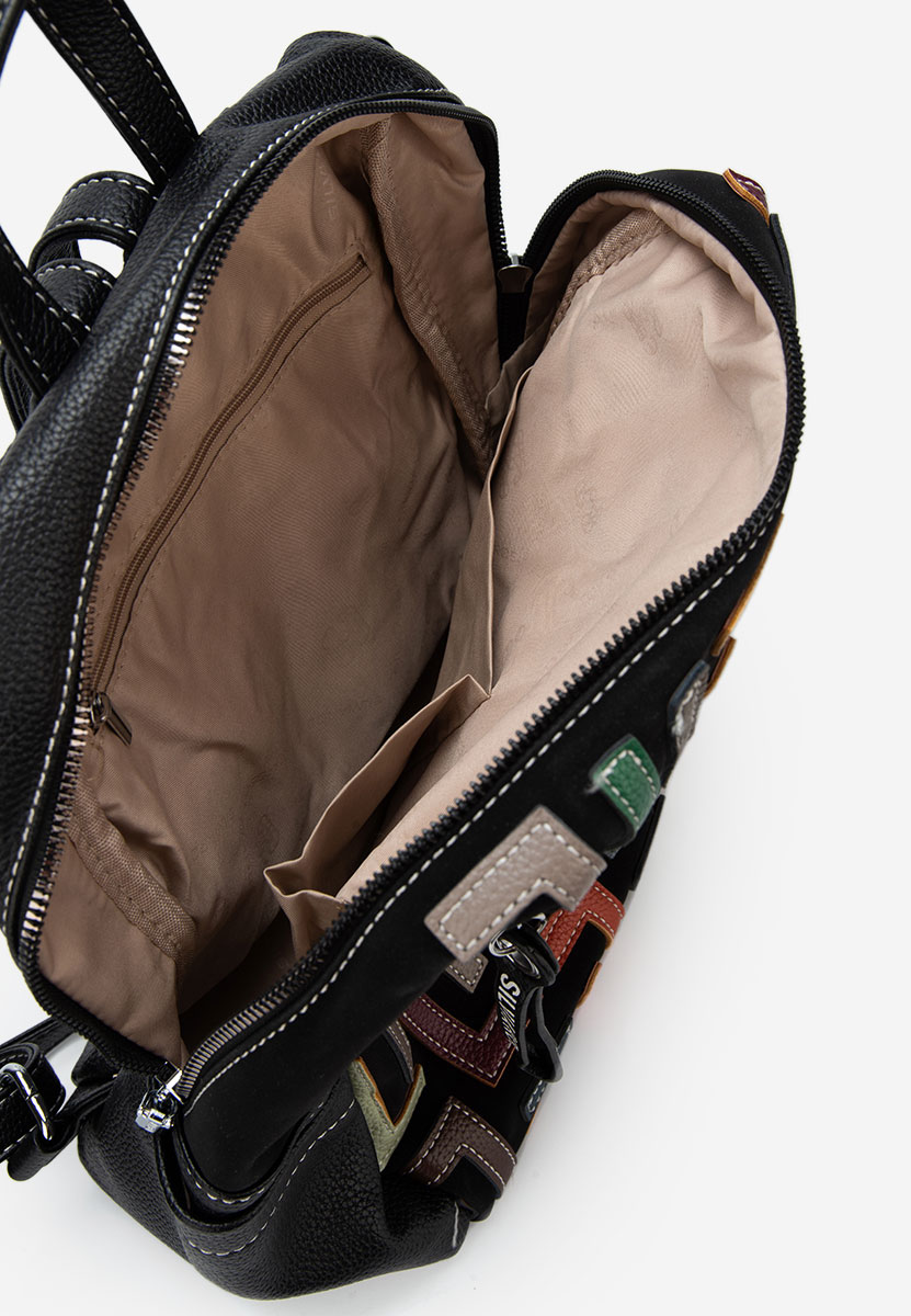 Czarny plecak damska Silvia Rosa 6129