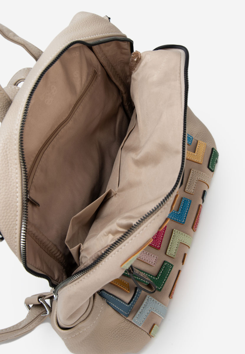 Beżowe plecak damska Silvia Rosa 6129 V2