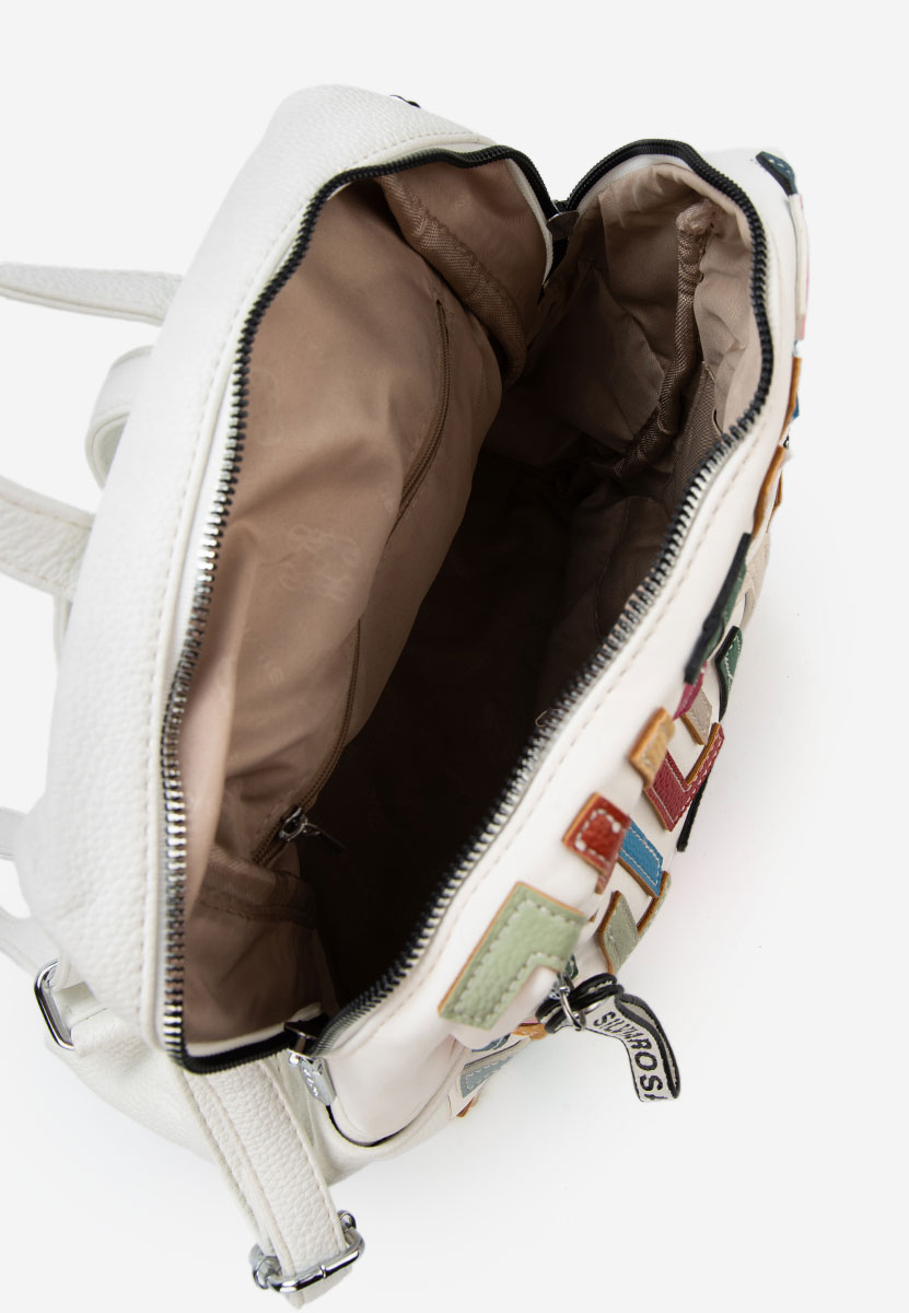 Białe plecak damska Silvia Rosa 6129