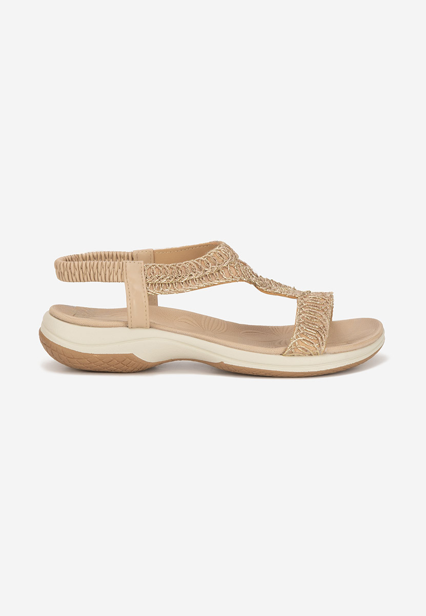 Khaki sandały płaski Ramonia