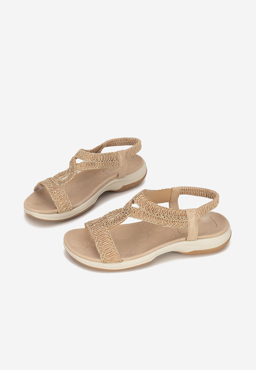 Khaki sandały płaski Ramonia
