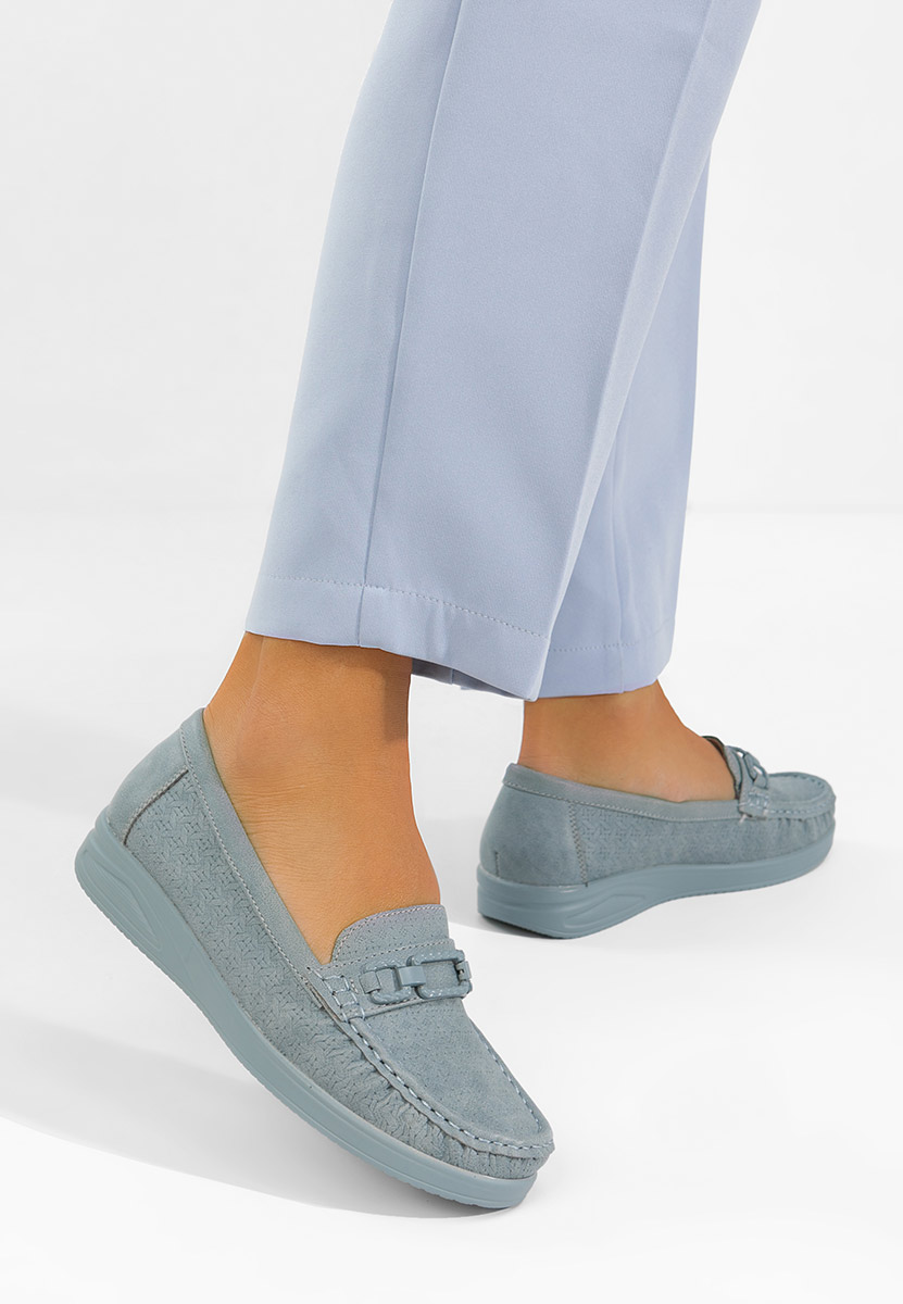 Niebieskie mokasyny damskie Ansleya