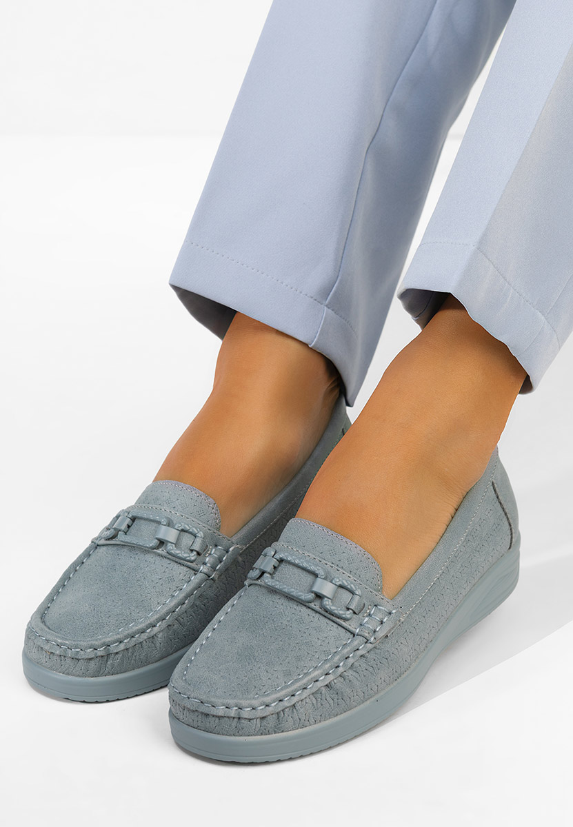 Niebieskie mokasyny damskie Ansleya
