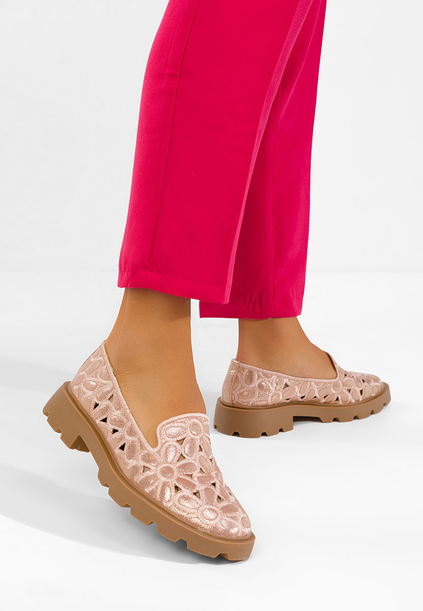 Różowe półbuty damskie Sorika