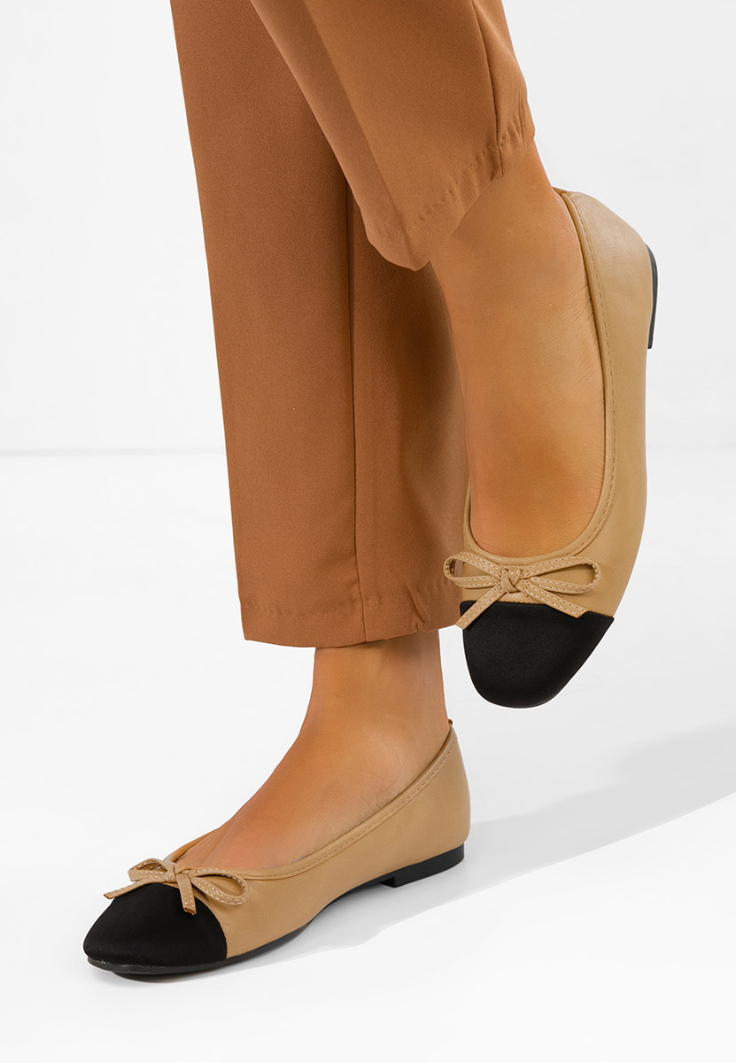 Khaki baleriny damskie Letiza