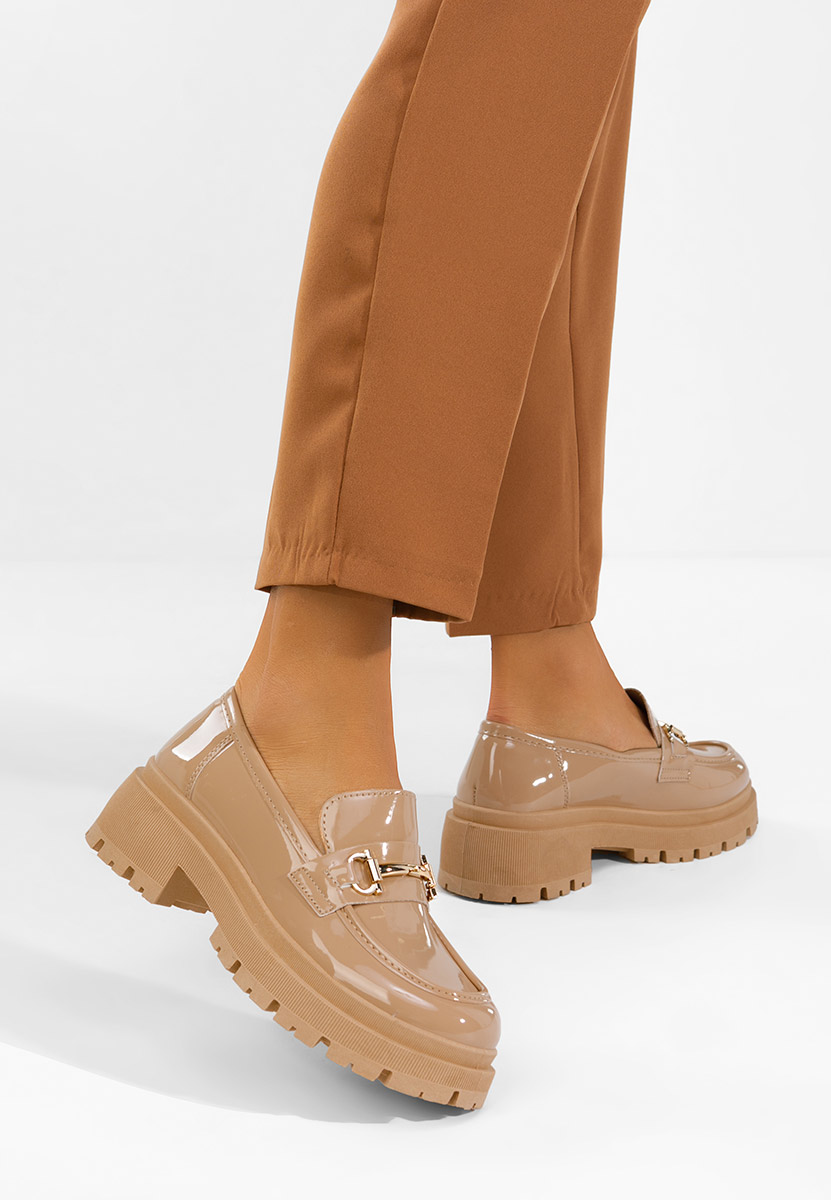 Khaki mokasyny damskie Elvilia