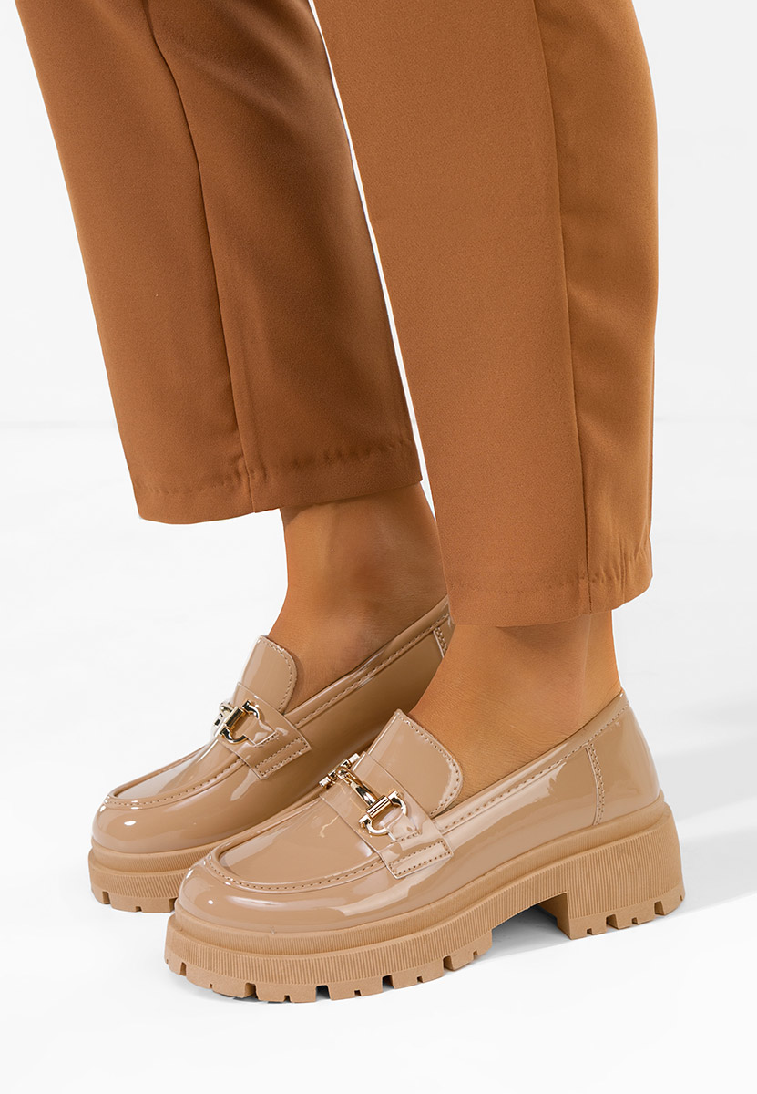 Khaki mokasyny damskie Elvilia