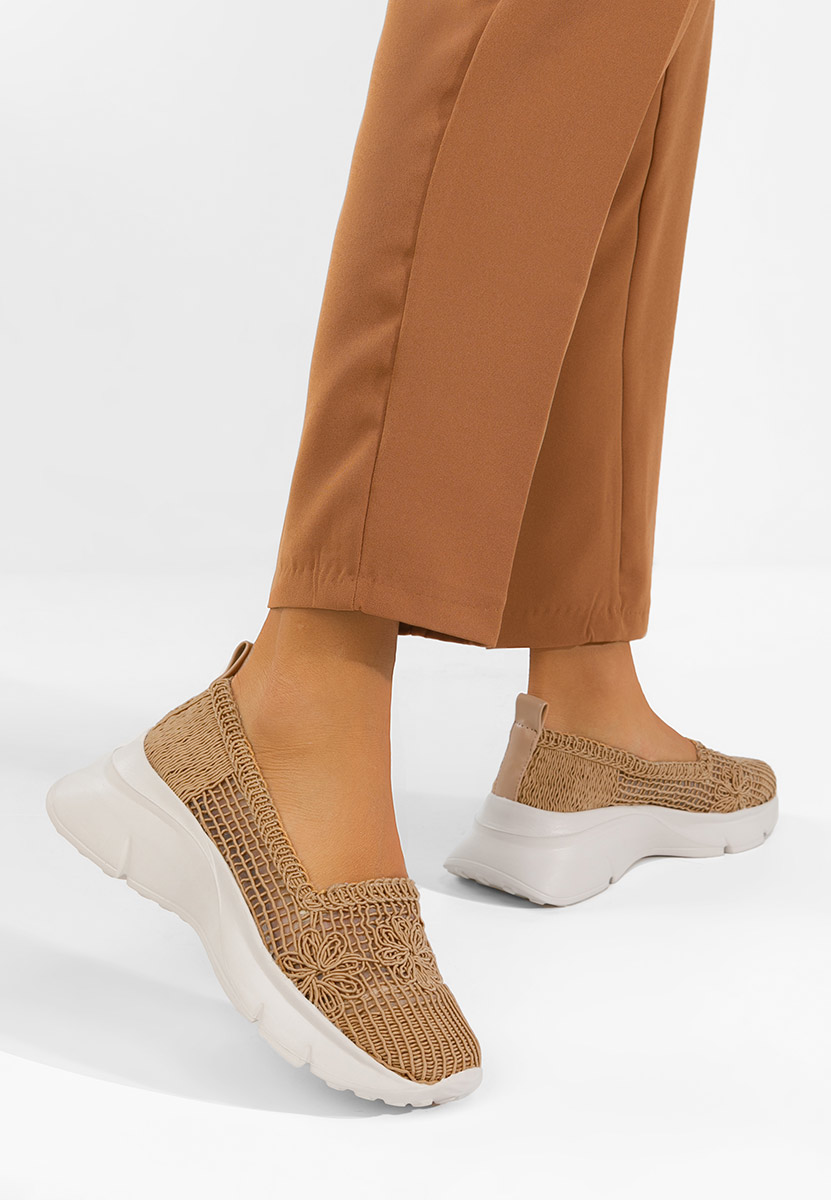 Khaki mokasyny damskie Offelia