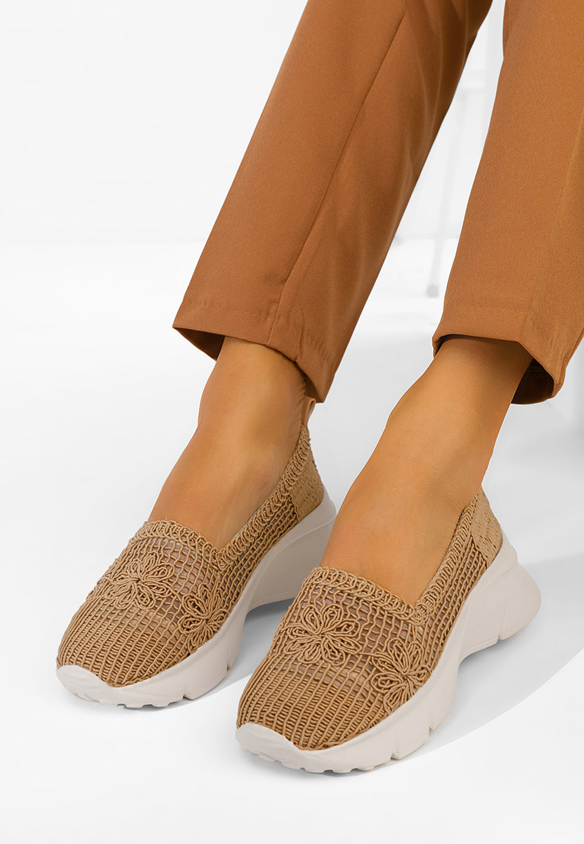 Khaki mokasyny damskie Offelia