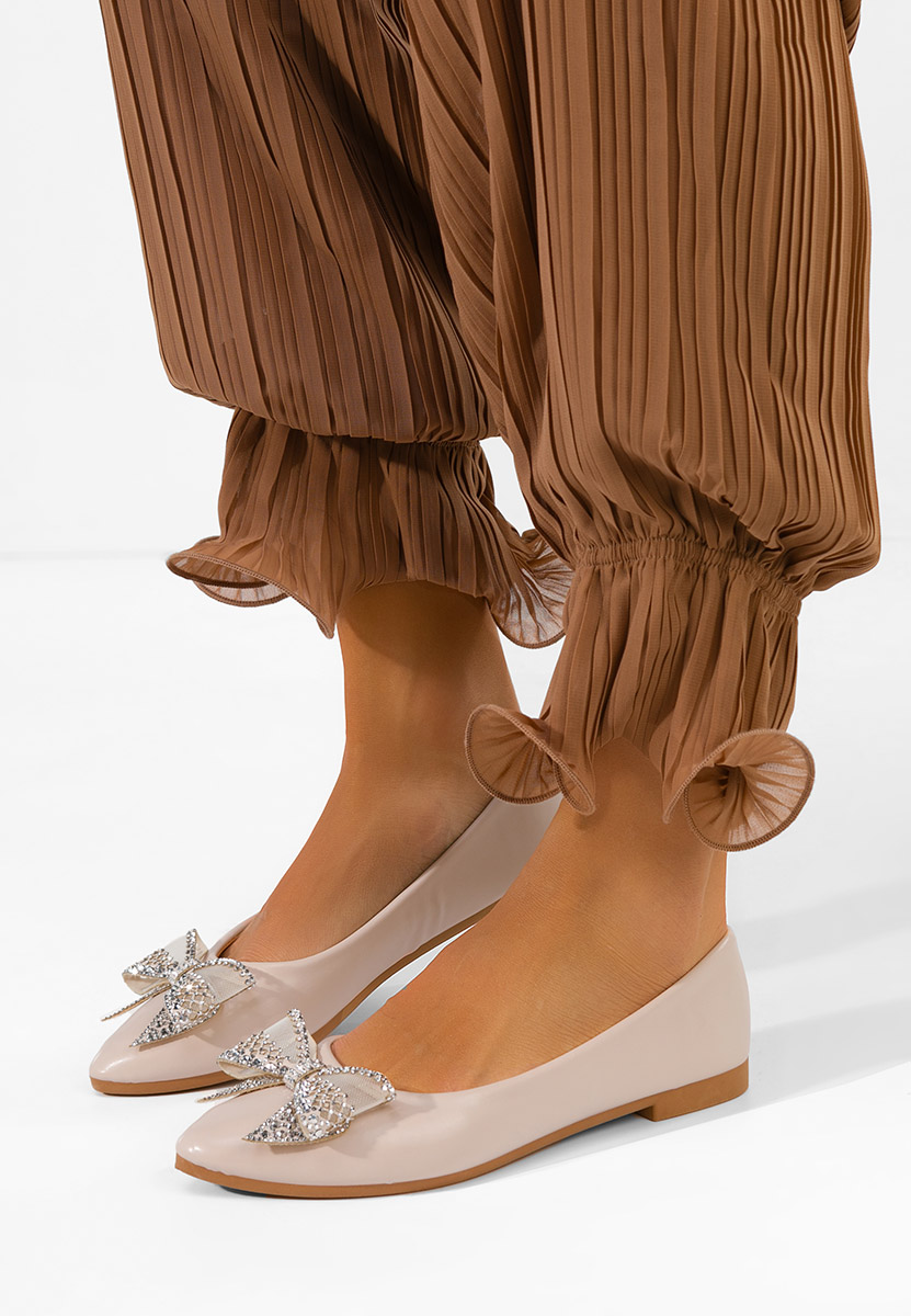 Różowe baleriny damskie Marva