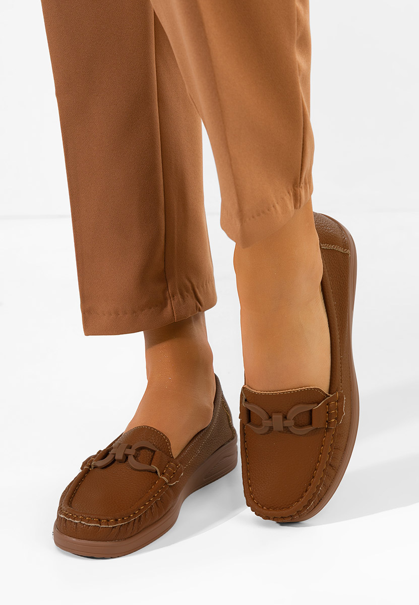 Camelowe mokasyny damskie Cristiena