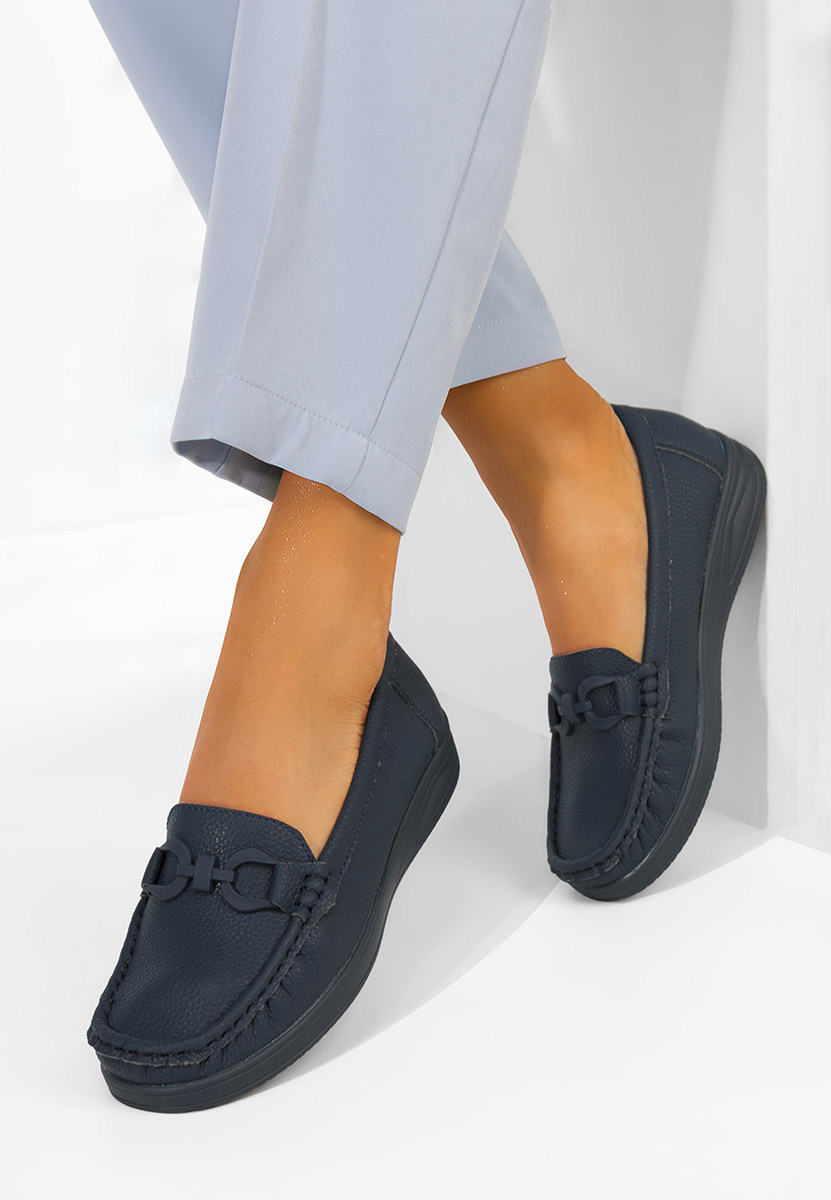 Granatowe mokasyny damskie Cristiena