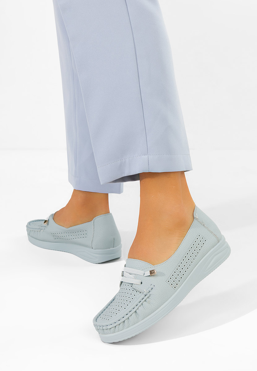 Niebieskie mokasyny damskie Samiera