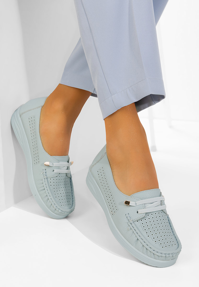 Niebieskie mokasyny damskie Samiera