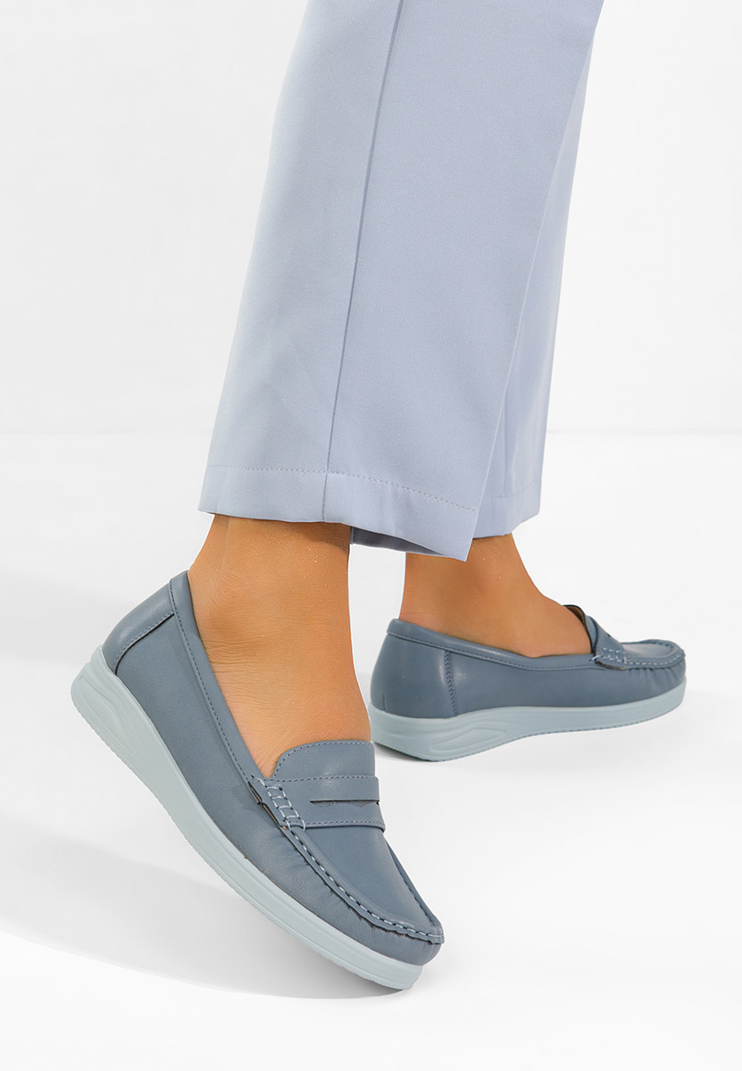 Niebieskie mokasyny damskie Elesya