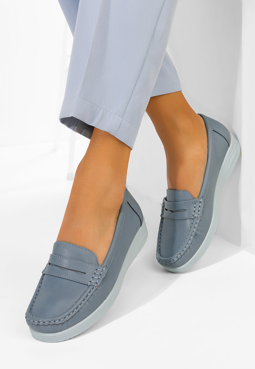 Niebieskie mokasyny damskie Elesya
